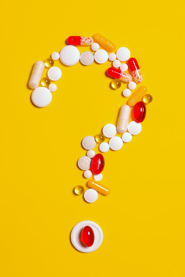 pills in question mark shape